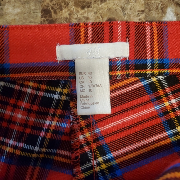 Red Plaid Pants - Picture 2 of 6